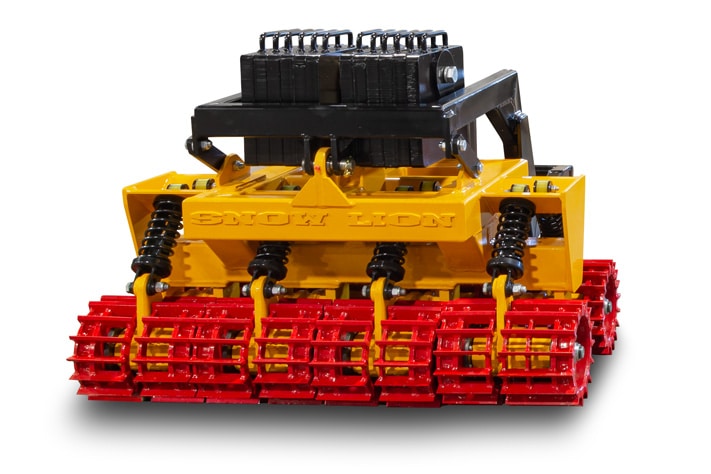 trackless vehicles snow lion ice breaker attachment studio image