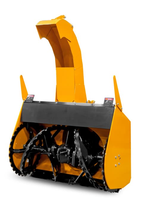 trackless vehicles ribbon snowblower attachment studio image